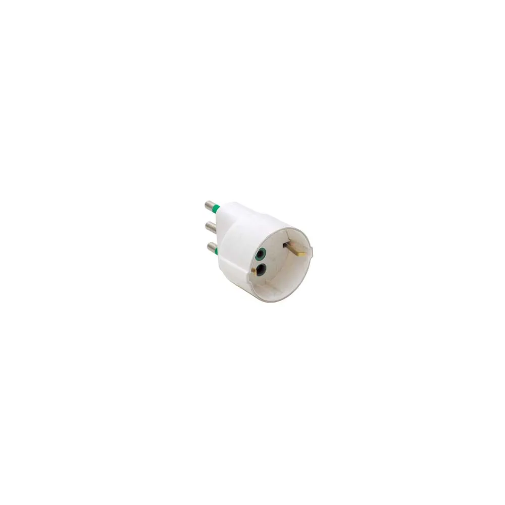 ADATTATORE SCHUKO 2 POLI + TERRA 16A BIANCO