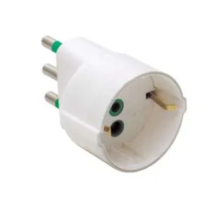 ADATTATORE SCHUKO 2 POLI + TERRA 16A BIANCO