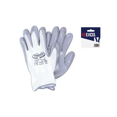 GUANTI DA LAVORO IN POLIESTERE CON PALMO RICOPERTO IN NITRILE GRIGIO