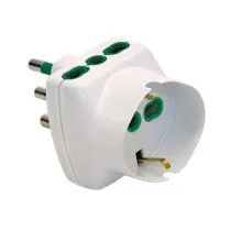 ADATTATORE TRIPLO SCHUKO 2 POLI + TERRA 16A VERTICAL SYSTEM
