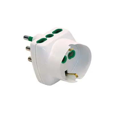 ADATTATORE TRIPLO SCHUKO 2 POLI + TERRA 16A VERTICAL SYSTEM