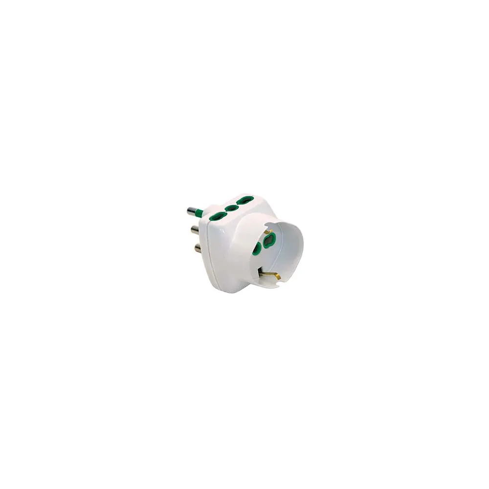 ADATTATORE TRIPLO SCHUKO 2 POLI + TERRA 16A VERTICAL SYSTEM