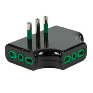 ADATTATORE TRIPLO PIATTO 2 POLI + TERRA 16A