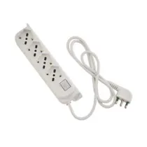 MULTIPRESA 4 POSTI BIPASSO + SCHUKO C/INTERRUTT."LINEA RETAIL" BIANCA
