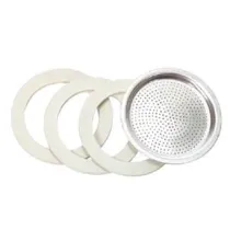 SET 3 GUARNIZIONI E 1 FILTRO PER CAFFETTIERA MOKA