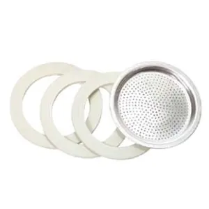 SET 3 GUARNIZIONI E 1 FILTRO PER CAFFETTIERA MOKA