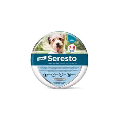 COLLARE SERESTO CONTRO PULCI E ZECCHE CANI FINO A 8 KG.