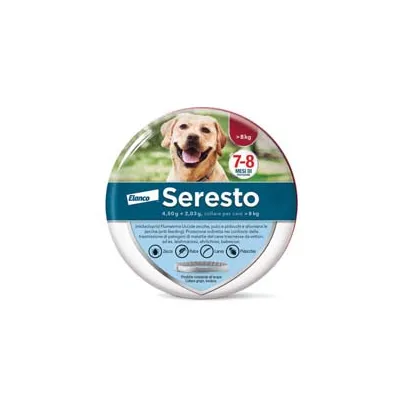 COLLARE SERESTO CONTRO PULCI E ZECCHE CANI OLTRE 8 KG.