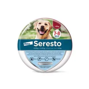 COLLARE SERESTO CONTRO PULCI E ZECCHE CANI OLTRE 8 KG.