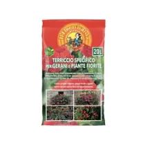 TERRICCIO DEL GIARDINIERE PER GERANI E PIANTE FIORITE LT.20