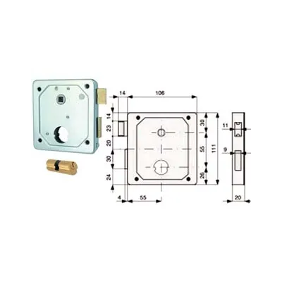 SERRAT. APPLIC. CANCELLI 2 MAND. E SCR. SEP. + QUADRO CIL. TONDO 437