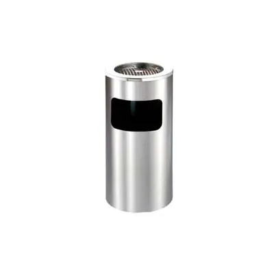 PORTARIFIUTI CON PORTACENERE INOX