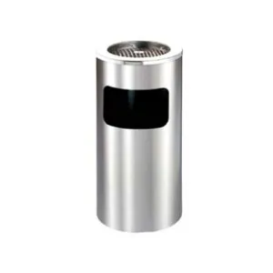 PORTARIFIUTI CON PORTACENERE INOX