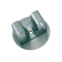 GANCIO APPENDISCOPA 1 POSTO ACCIAIO INOX CON TONDO