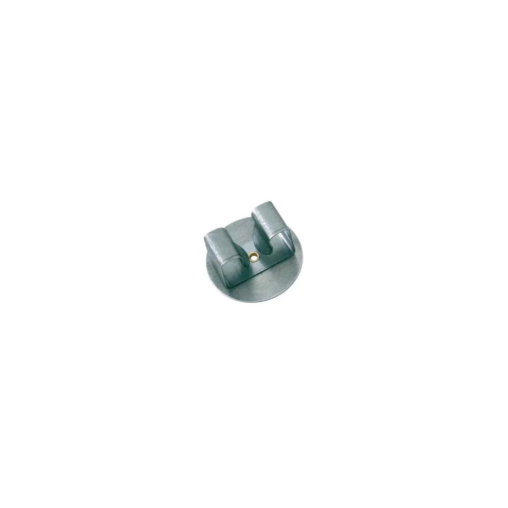 GANCIO APPENDISCOPA 1 POSTO ACCIAIO INOX CON TONDO
