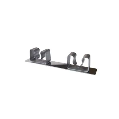 GANCIO APPENDISCOPA 2 POSTI ACCIAIO INOX