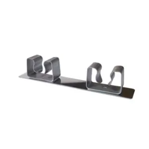 GANCIO APPENDISCOPA 2 POSTI ACCIAIO INOX