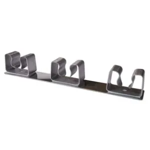 GANCIO APPENDISCOPA 3 POSTI ACCIAIO INOX