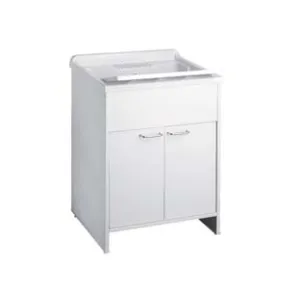 MOBILE LAVATOIO IN PVC BIANCO CON SIFONE