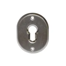 BOCCHETTA OVALE IN OTTONE CROMO SATINATO PER CILINDRI SAGOMATI 316L