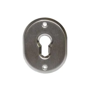 BOCCHETTA OVALE IN OTTONE CROMO SATINATO PER CILINDRI SAGOMATI 316L