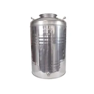 FUSTO INOX PER OLIO GRAFFATO LT.100