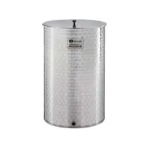 CONTENITORE ENOLOGICO A FONDO PIANO INOX 18/10 SALDATO