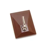 GANCI ADESIVI IN PLASTICA MARRONI 1 POSTO