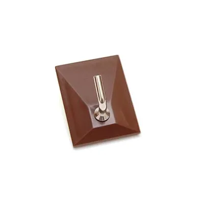 GANCI ADESIVI IN PLASTICA MARRONI 1 POSTO