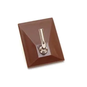 GANCI ADESIVI IN PLASTICA MARRONI 1 POSTO