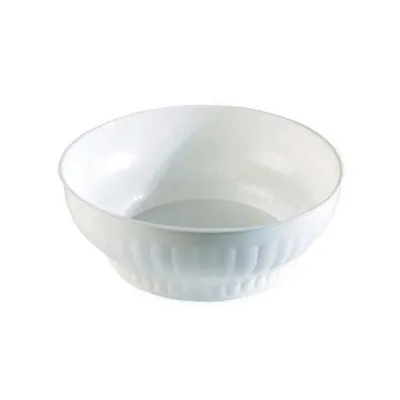 INSALATIERA COSTOLATA IN PLASTICA BIANCA