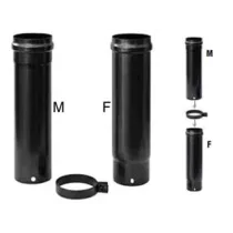SET TUBI TELESCOPICI STUFE A PELLET PLUS NERO OPACO PESANTE MM.1