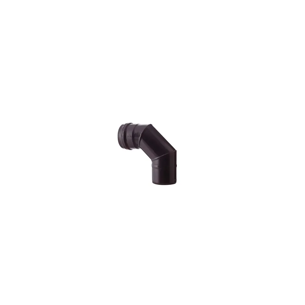 GOMITO A 90° PER STUFE A PELLET NERO OPACO PESANTE MM.1