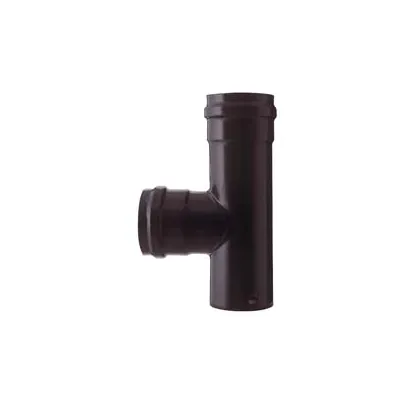 RACCORDO A "T" F/F PER STUFE A PELLET NERO OPACO PESANTE MM.1