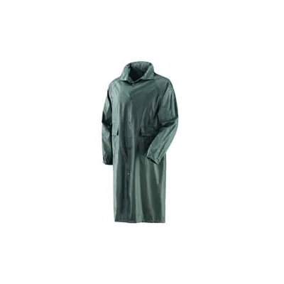 IMPERMEABILE CAPPOTTO IN NYLON SPALMATO IN PVC VERDE