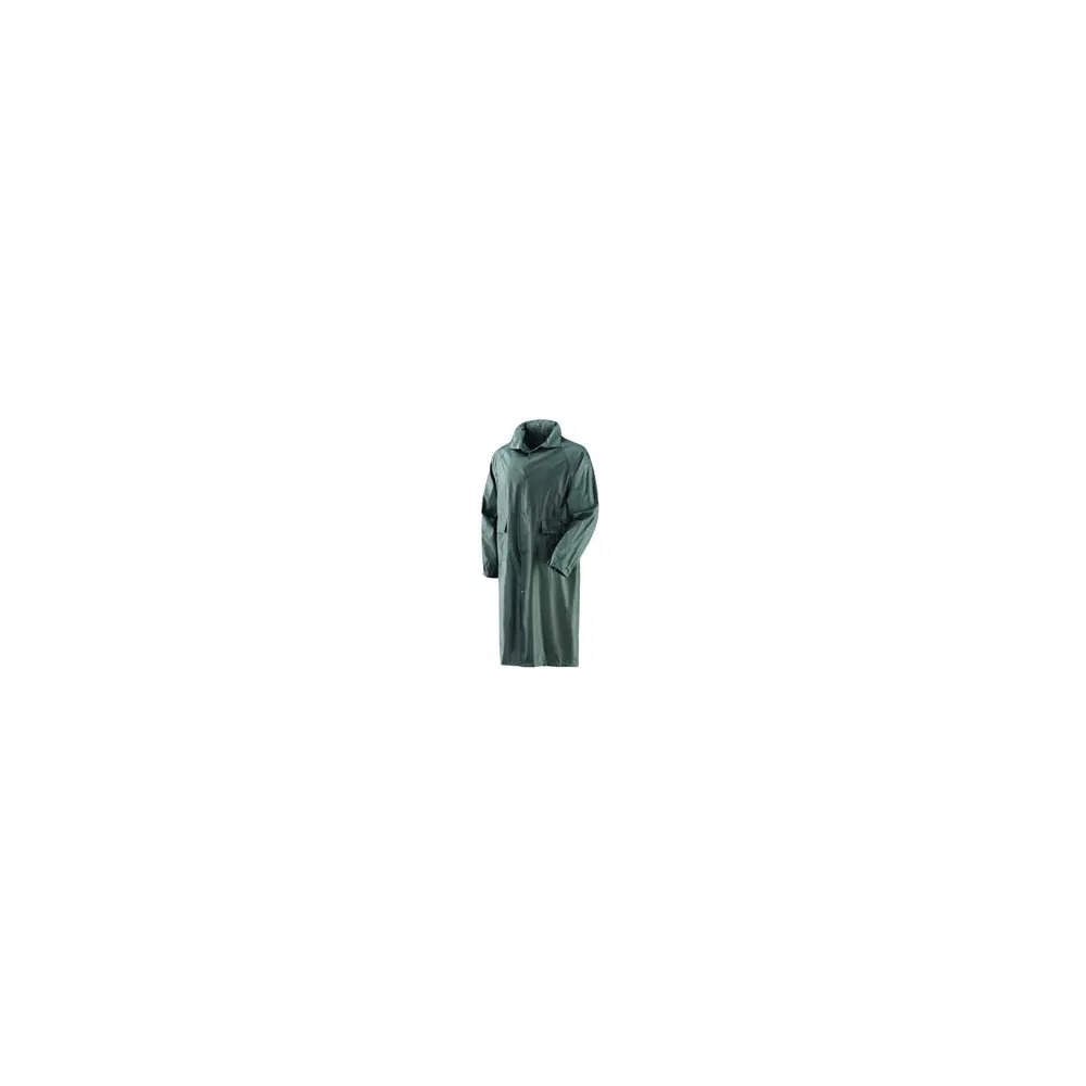 IMPERMEABILE CAPPOTTO IN NYLON SPALMATO IN PVC VERDE