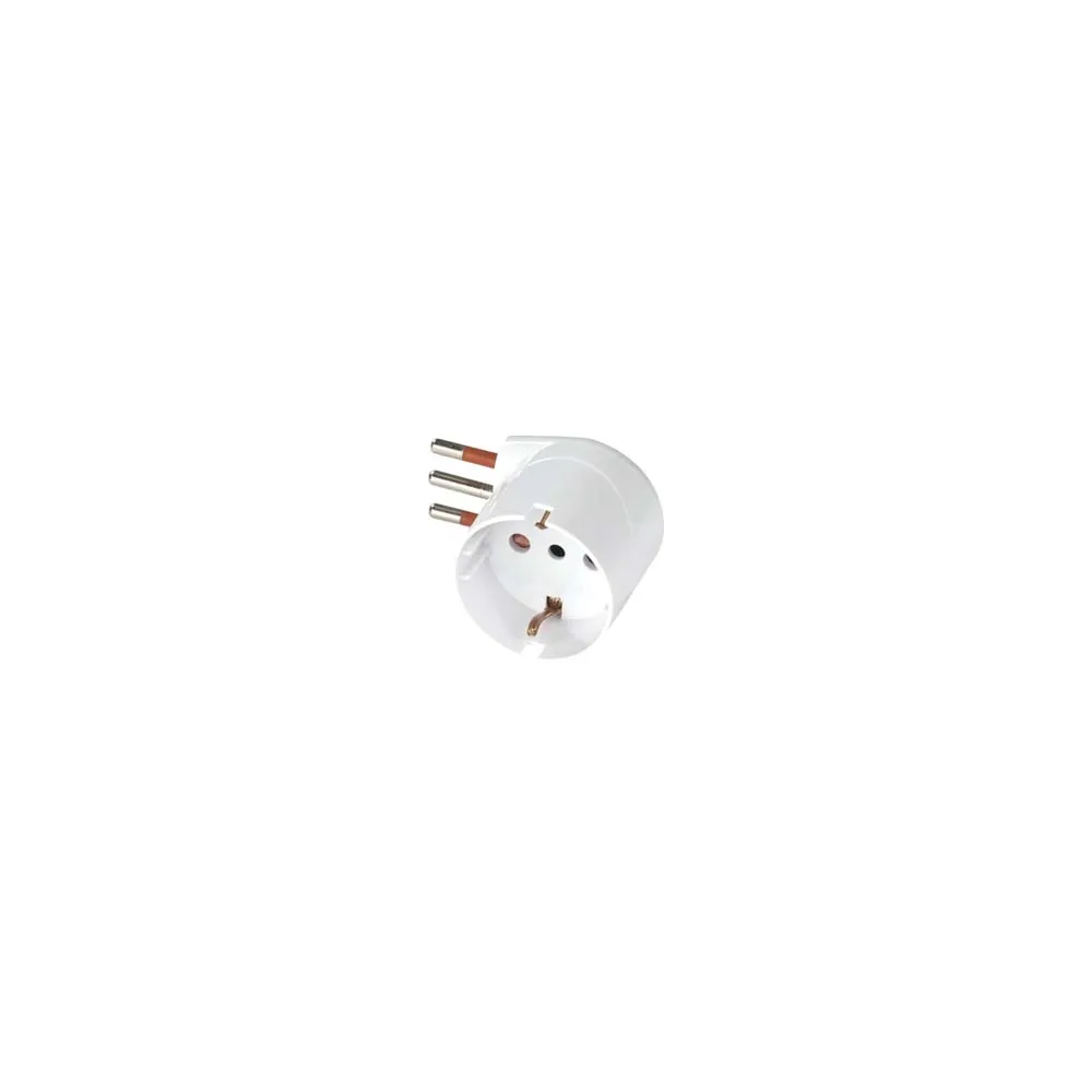 ADATTATORE SALVASPAZIO SCHUKO 90° 2P+T BIANCO
