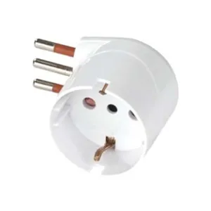 ADATTATORE SALVASPAZIO SCHUKO 90° 2P+T BIANCO