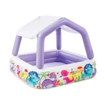PISCINA GONFIABILE QUADRA  "ACQUARIO" CON PARASOLE  +2  ANNI