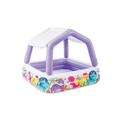 PISCINA GONFIABILE QUADRA  "ACQUARIO" CON PARASOLE  +2  ANNI