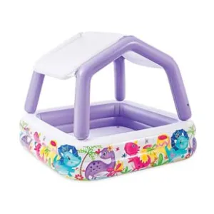PISCINA GONFIABILE QUADRA  "ACQUARIO" CON PARASOLE  +2  ANNI