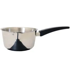 CASSERUOLA INOX CONICA MANICO IN BACHELITE