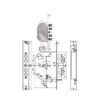 SERRATURA TRIPLICE INFILARE SCROCCO CIL. EUROPEO BLINDATE 2151PEN NCL