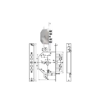 SERRATURA TRIPLICE INFILARE SCROCCO CIL. EUROPEO BLINDATE 2151PEN NCL