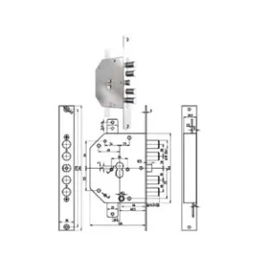 SERRATURA TRIPLICE INFILARE SCROCCO CIL. EUROPEO BLINDATE 2151PEN NCL
