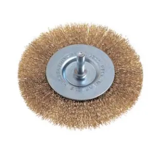 SPAZZOLA A DISCO CIRCOLARE FILI OTTONE PER TRAPANO