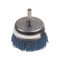 SPAZZOLA  A TAZZA IN NYLON ABRASIVO BLU