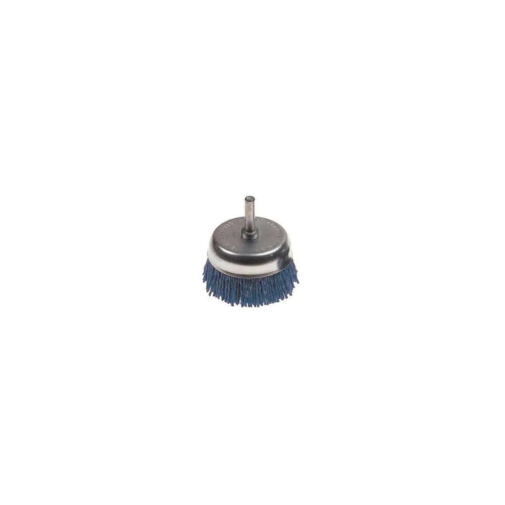 SPAZZOLA  A TAZZA IN NYLON ABRASIVO BLU
