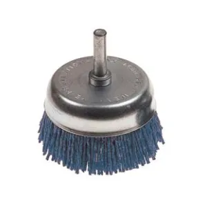 SPAZZOLA  A TAZZA IN NYLON ABRASIVO BLU