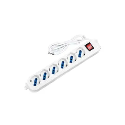 MULTIPRESA LINEARE 6 POSTI CON SCHUKO E CON INTERRUTTORE
